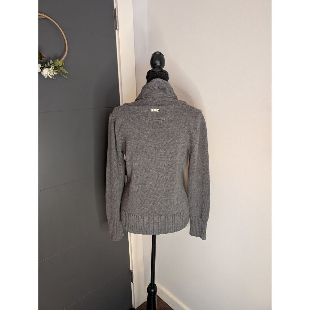 Converse One Star y2k Gray Cowl Neck‎ Sweater Womens Size L 100% Cotton - Picture 4 of 7